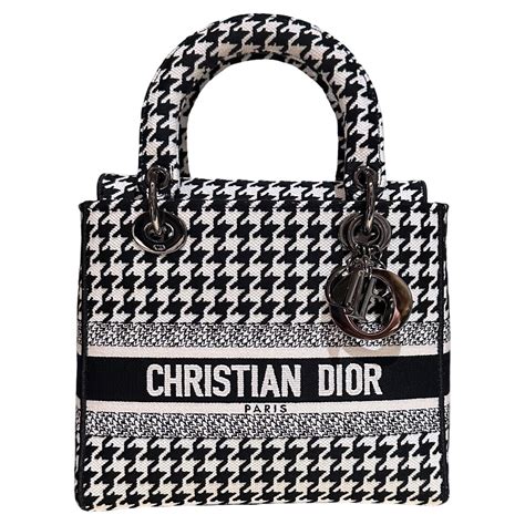 christian dior houndstooth bag|Medium Lady D.